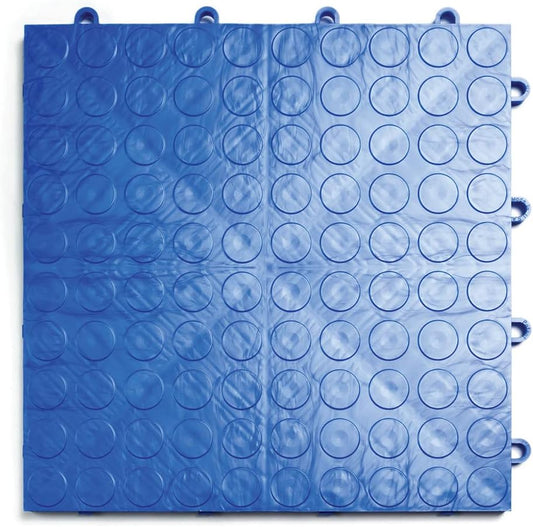 Big Floors GarageDeck Coin Pattern, Durable Copolymer Interlocking Modular Non-Slip Garage Flooring Tile (Royal Blue, 48 Pack of 12 x 12" Tiles)