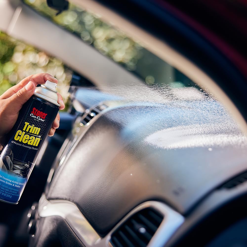 Stoner Car Care 91134–6PK Trim Clean All-Purpose Fast Acting Powerful Foaming Cleaner Quickly Removes Grime and Stains From Trim, Consoles, and More To Restore Automotive Interiors, 18 Oz, Pack of 6