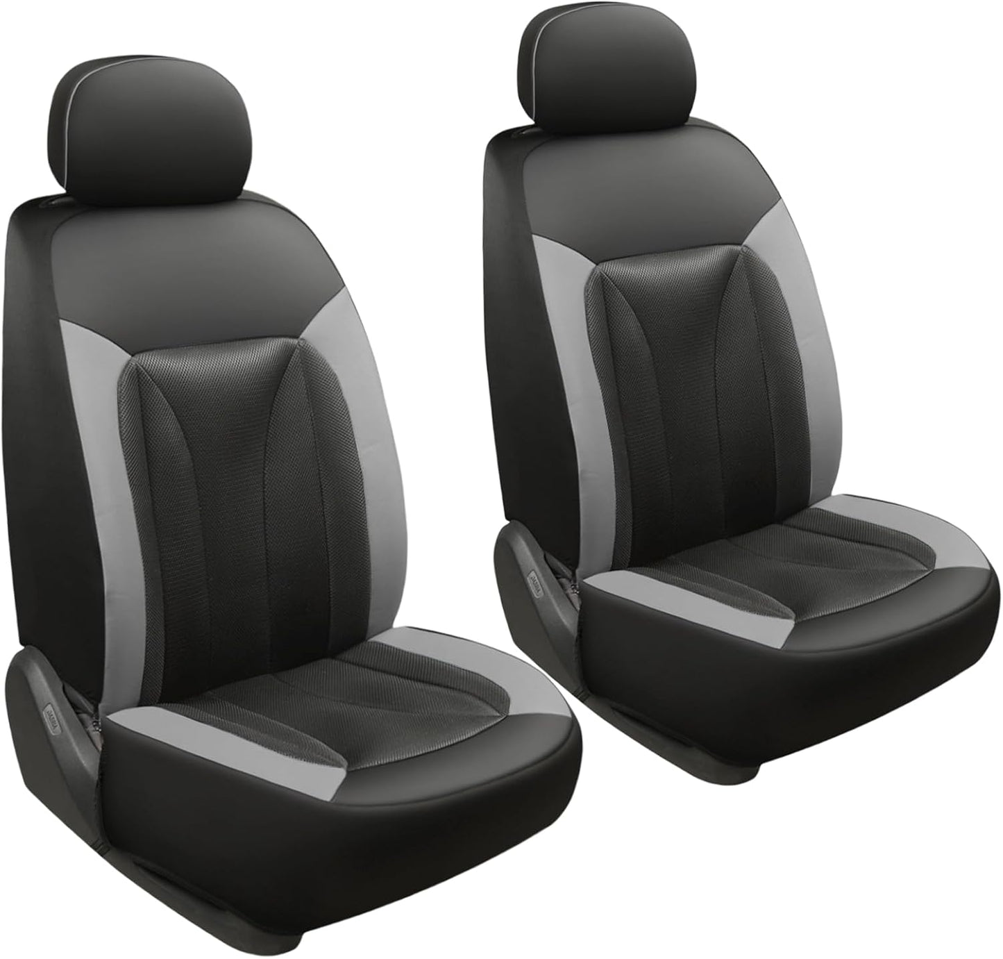 GIANT PANDA Front Seat Cover for Honda, 3D Air Mesh Bucket Car Seat Protectors Custom Fits Honda Civic Accord Pilot CRV HRV Element Passport (Gray) 2-Pack