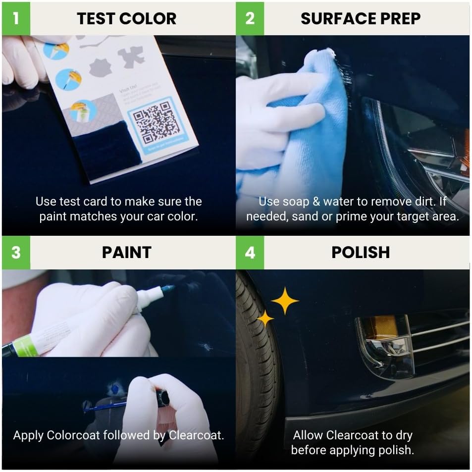 TouchUpDirect 8T7 Blue Streak Metallic Compatible with Toyota Exact Match Touch Up Paint Combo - Preferred Kit