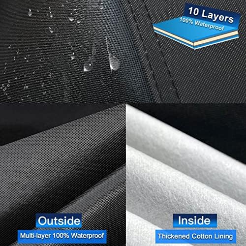 10 Layers Car Cover Custom Fit for Honda Civic Sedan (1991-2024) Waterproof All Weather for Automobiles, Outdoor Full Cover Sun UV Rain Protection with Cotton.Black
