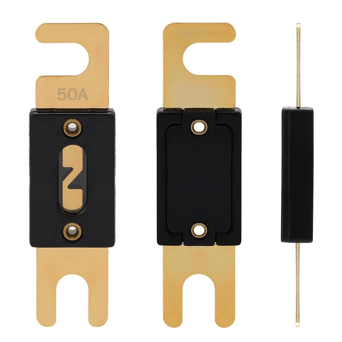 50A ANL Fuse 50 Amp Inline Blade Fuses 32V for Car Audio Inverter Automotive Stereo (Pack of 3 pcs)