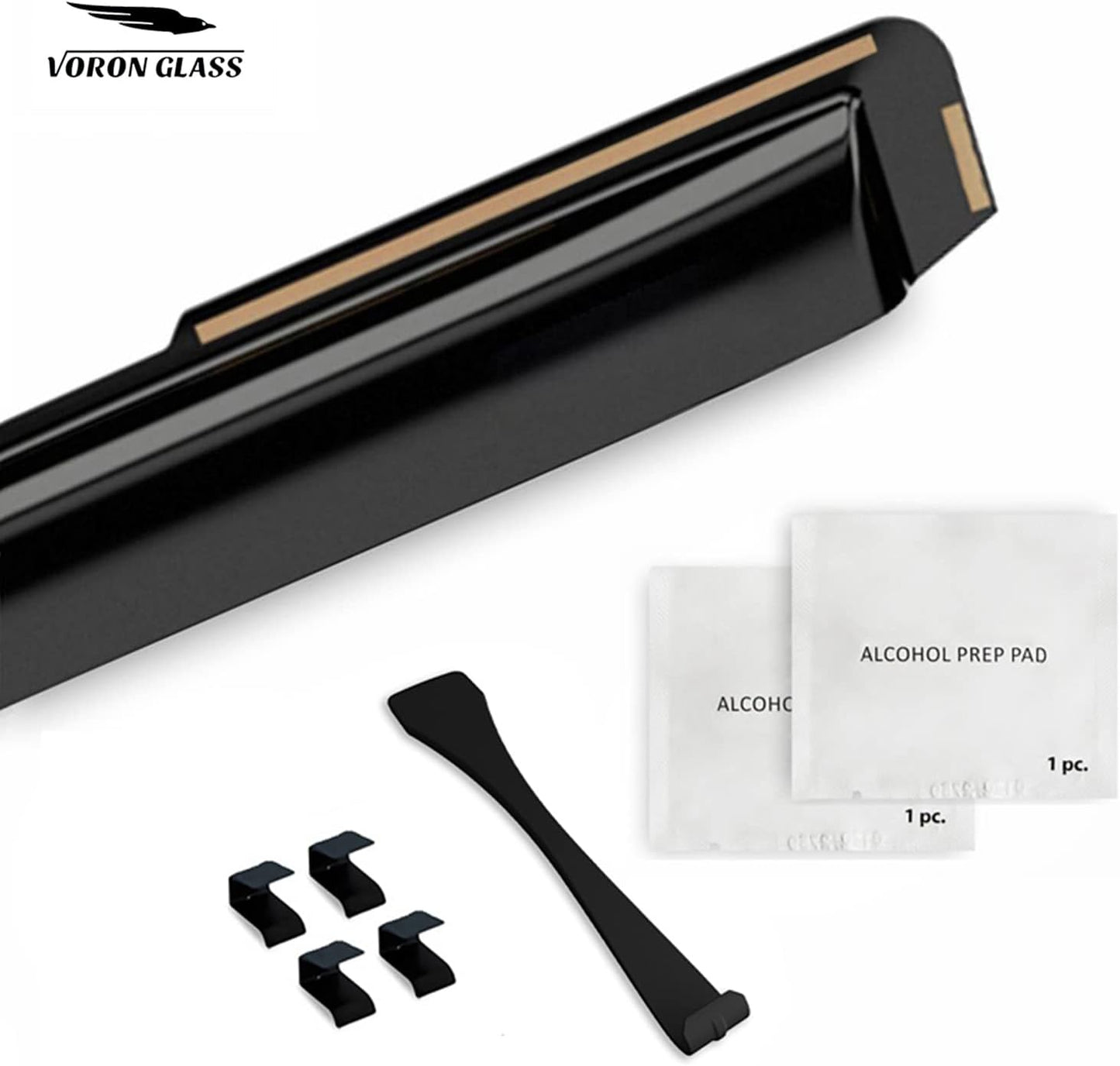 Voron Glass in-Channel Extra Durable Rain Guards for Cadillac Escalade ESV 2021-2025, Window Deflectors, Vent Window Visors, 4 Pieces - 200622