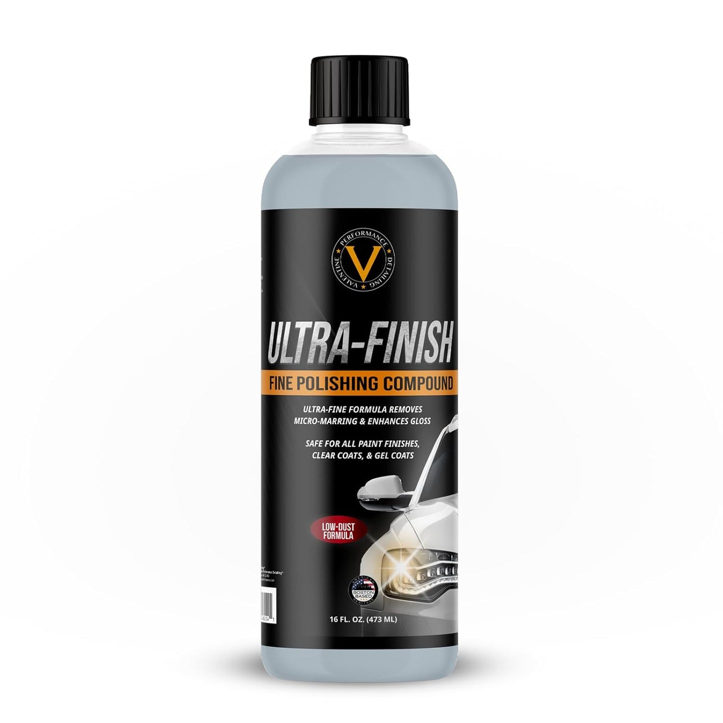 VPD Ultra-Finish Fine Polishing Compound 16 oz – Final Step Car Polish & Rubbing Compound for Cars, Removes Micro-Marring & Fine Swirls, Enhances Gloss & Depth, Safe for Clear Coats, Silicone-Free