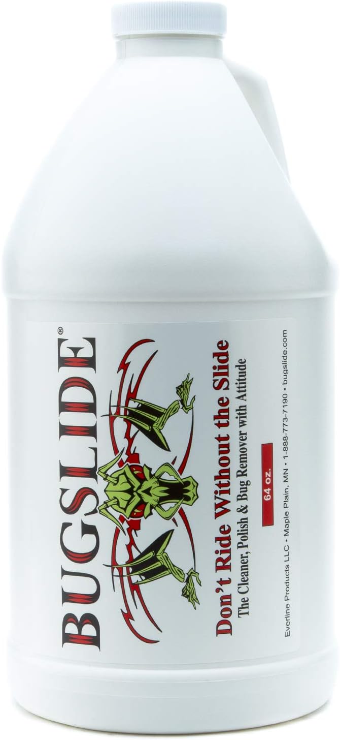 BugSlide 64 Oz Cleaner Refill for Spray Bottles & Travel Kits - All Surfaces Cleaning and Detailing Solution for Vehicle Interior and Exterior Use - Shines, Degreases, Polishes