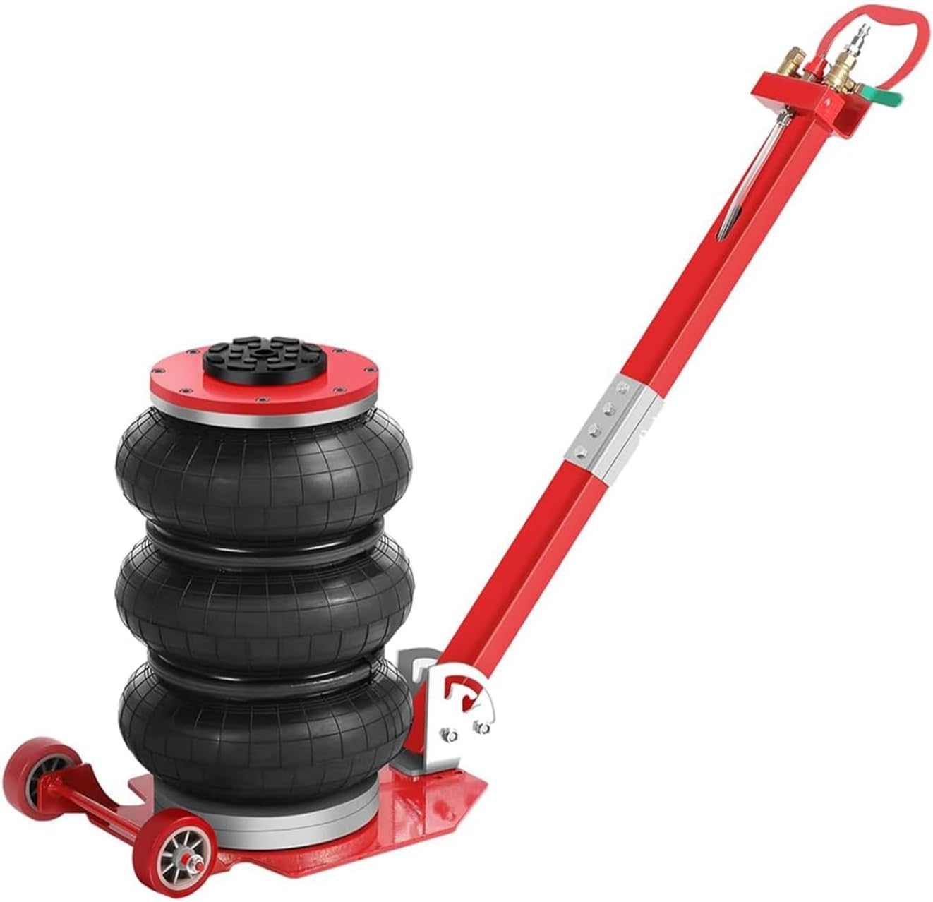 Air Jack,Heavy Duty 3 Ton/6600 lbs Air Bag Jack-3-Ply Pneumatic Lift up to 17.7 inch/450 mm for Cars/SUVs,Pneumatic Jack with Adjustable Long Handles