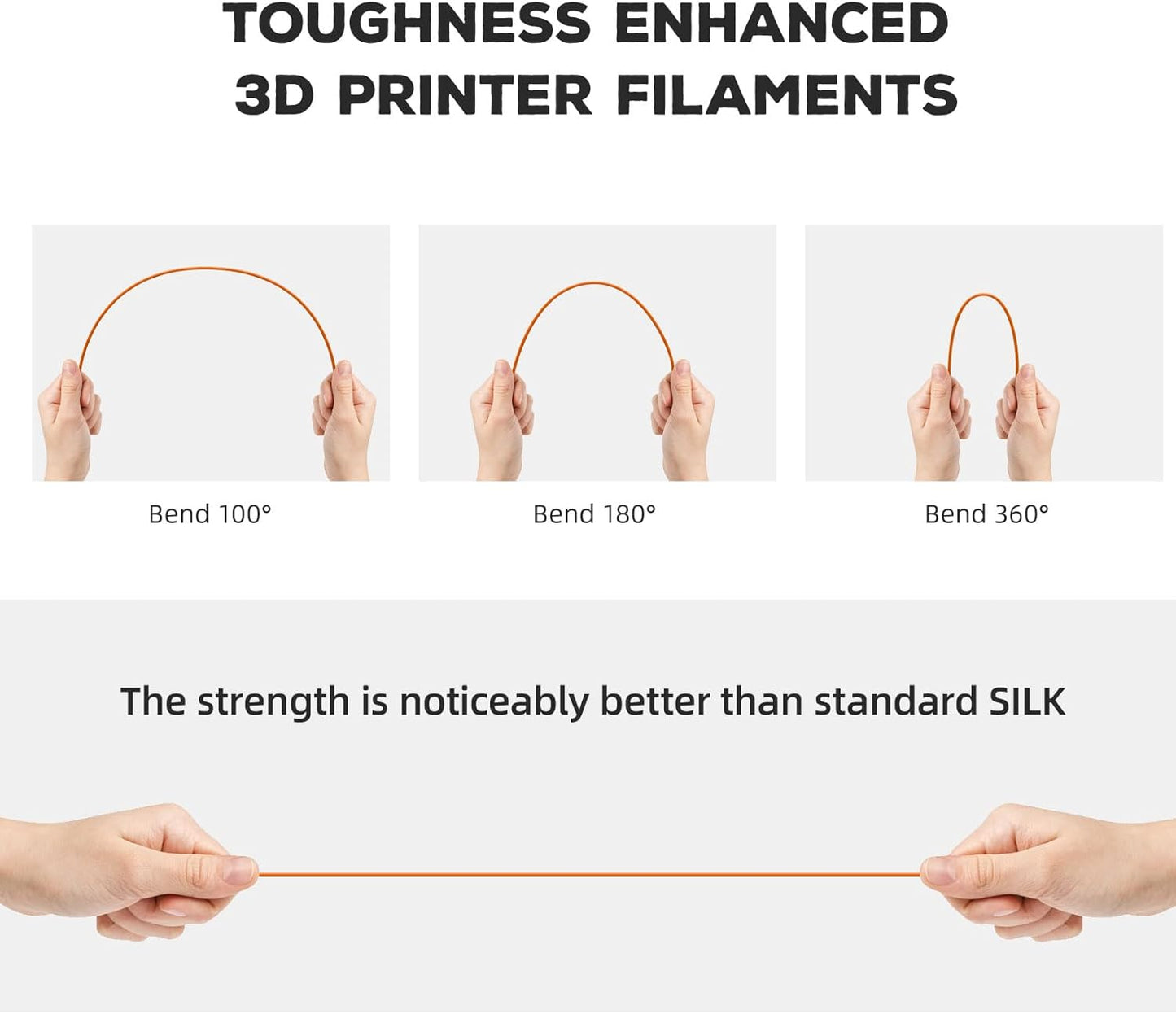 FLASHFORGE PLA Filament 1.75mm, 3D Printer Filament 1kg (2.2lbs) Spool, Dimensional Accuracy +/- 0.02mm, 3D Printing Filament Easy to Use and Fits for Most FDM 3D Printers (Orange)