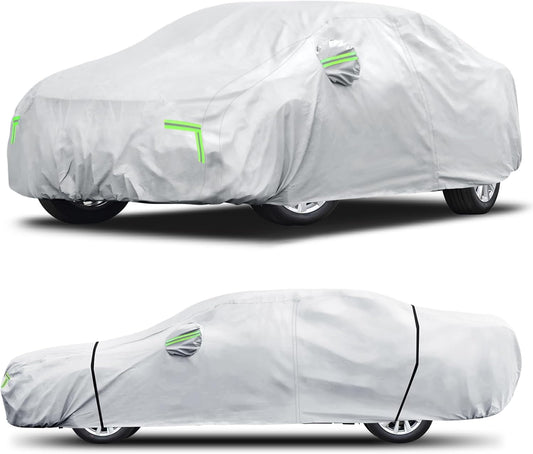 Car Cover Custom Fit for Toyota Camry 1996-2025,Honda Accord 2001-2025,6 Layers Truck Cover Waterproof All Weather for Automobiles,Outdoor Full Exterior Cover,Rain, Sun, Wind Protection,Silver