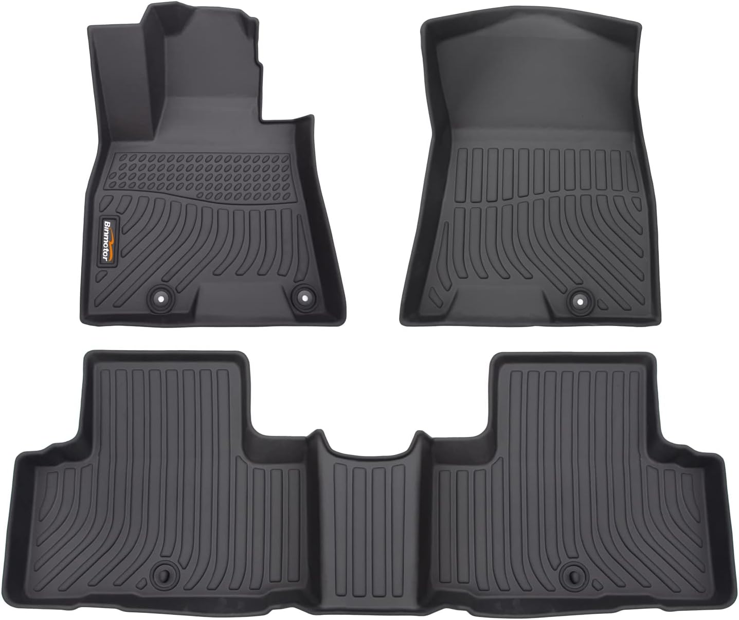 Binmotor-Floor Mats Custom for for Genesis GV80 2021-2025 5-Seater, 1st & 2nd Row Full Set, Heavy Duty Car Floor Liners for Genesis GV80 Accessories