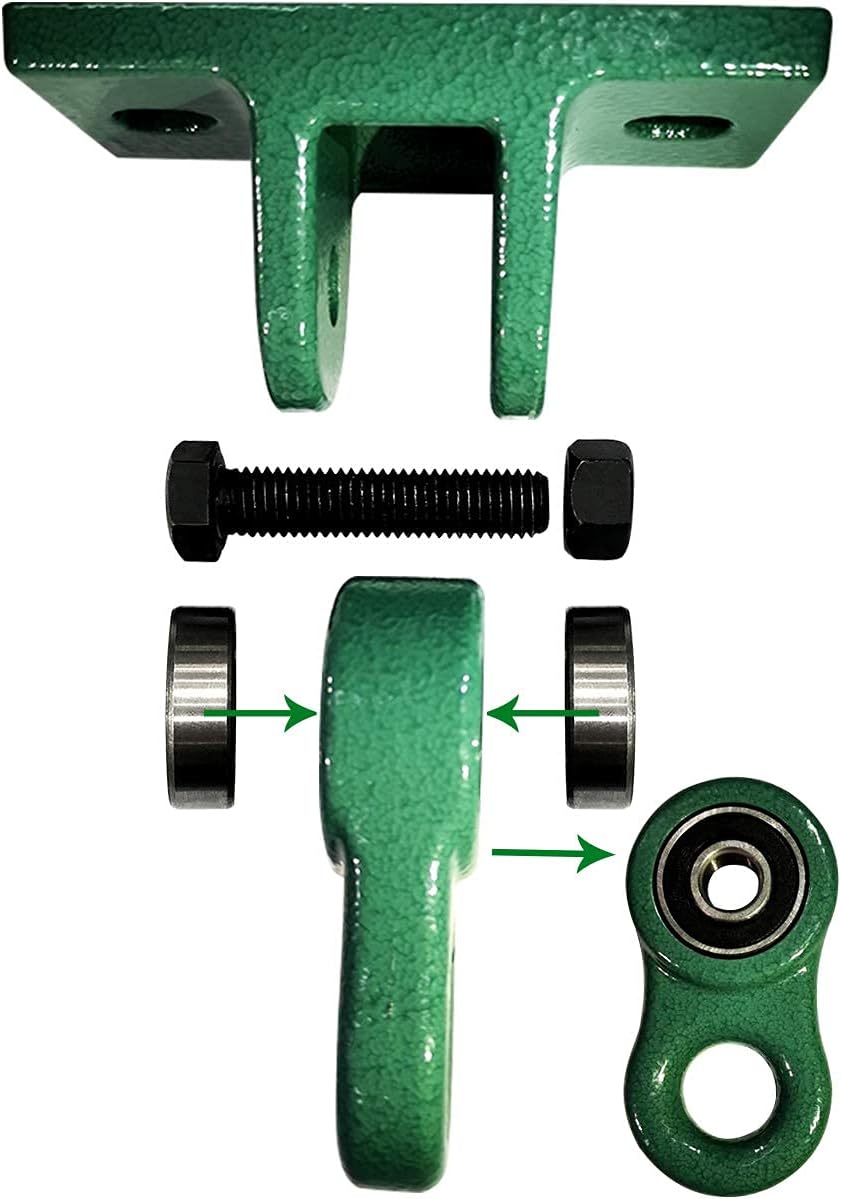 Heavy Duty Green Swing Hangers Screws Bolts Included Over 5000 lb Capacity Playground Porch Yoga Seat Trapeze Wooden Sets Indoor Outdoor 2 Pack