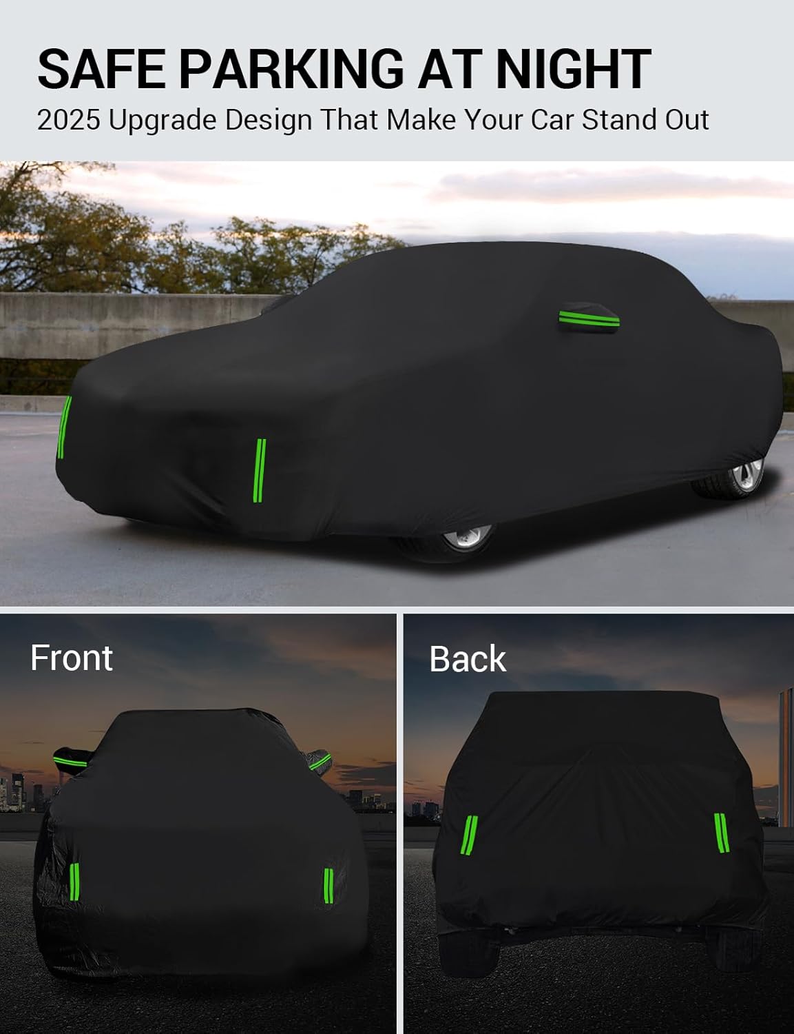 Proadsy 2025 Upgrade Car Cover Custom Fit for Toyota Land Cruiser 2008-2025, Waterproof All Weather for Automobiles, Full Exterior Cover Rain Snow Sun Protector Indoor Outdoor Car Cover