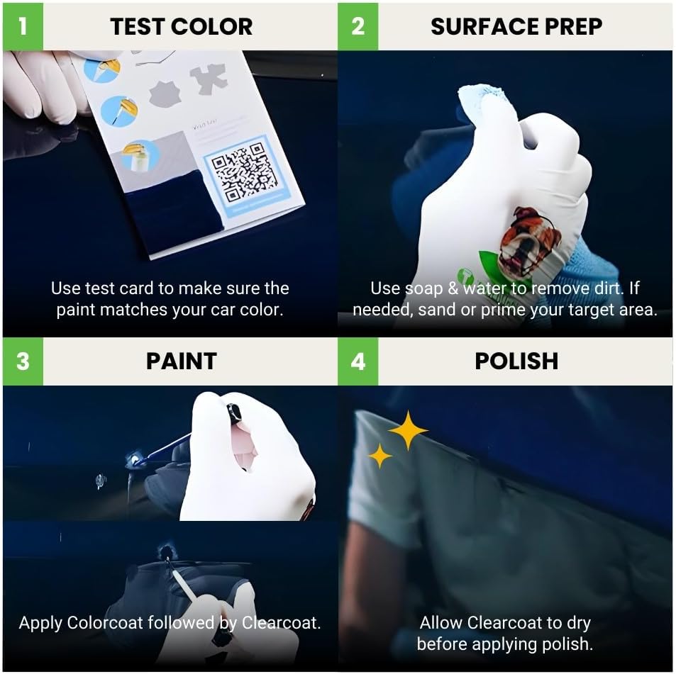 TouchUpDirect 8T5 Blue Ribbon/Dark Blue/Orion Blue Pearl Compatible with Toyota Exact Match Touch Up Paint Brush - Platinum Kit