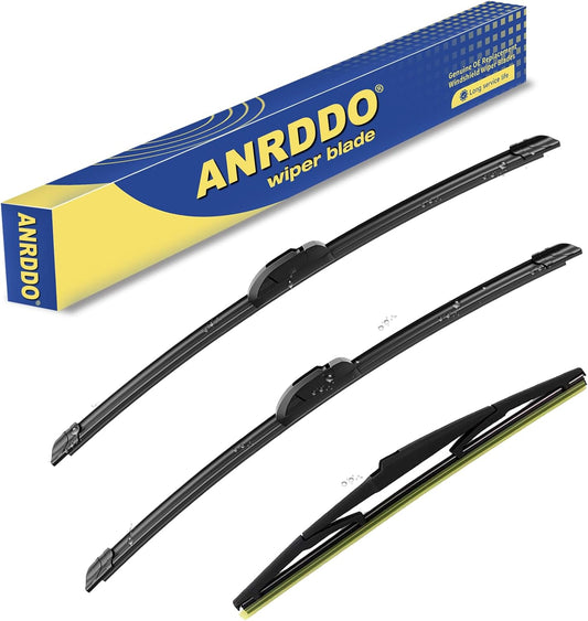 3 wipers Replacement For 2007 2008 2009 2010 2011 2012 Mazda CX-7 2016 2017 2018 2019 2020 2021 Hyundai Tucson Windshield Wiper Blades Original Equipment - 26"+16"+14" (Set of 3) U/J HOOK