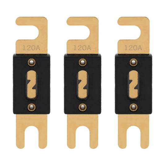 120A ANL Fuse 120 Amp Inline Blade Fuses 32V for Car Audio Inverter Automotive Stereo (Pack of 3 pcs)
