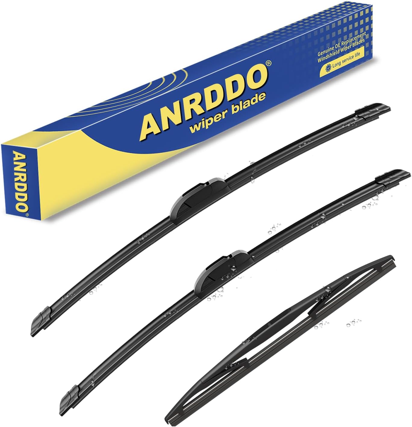 3 wipers Replacement For Mitsubishi Outlander Nissan Murano Infiniti QX50 Acura RDX Windshield Wiper Blades Original Equipment Replacement - 26"+18"+12" (Set of 3)