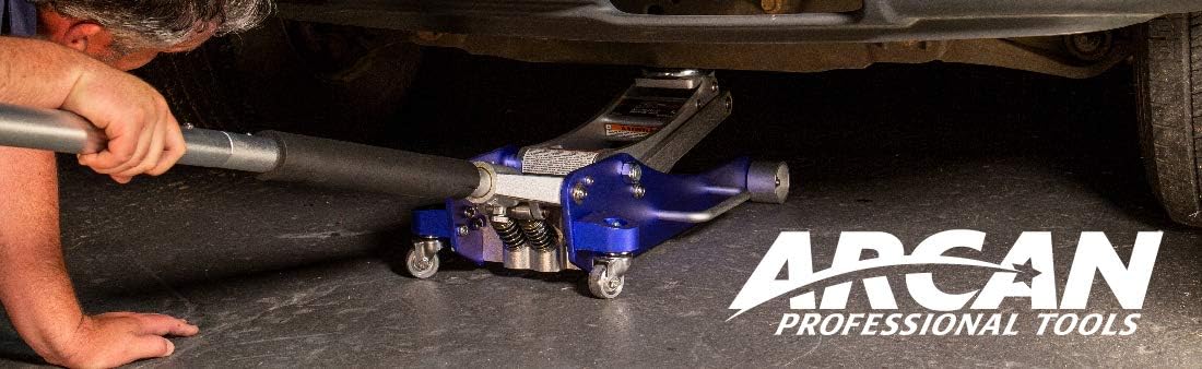 ARCAN Tools 2-Ton (4,000 lbs.) Quick Rise Aluminum Floor Jack with Dual Pump Pistons & Reinforced Lifting Arm (A20017)