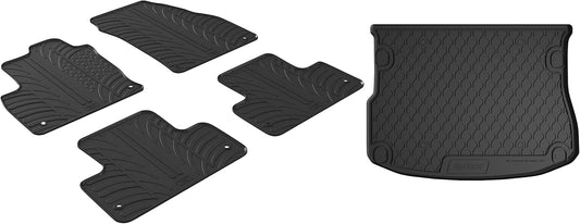 GledringUSA Custom Fit Rubber Mats Combo Pack Intended for Land Rover Range Rover Evoque (L538) 2012-2018, No Trimming Required, All-Weather, Protects from Rain, Mud, & Snow