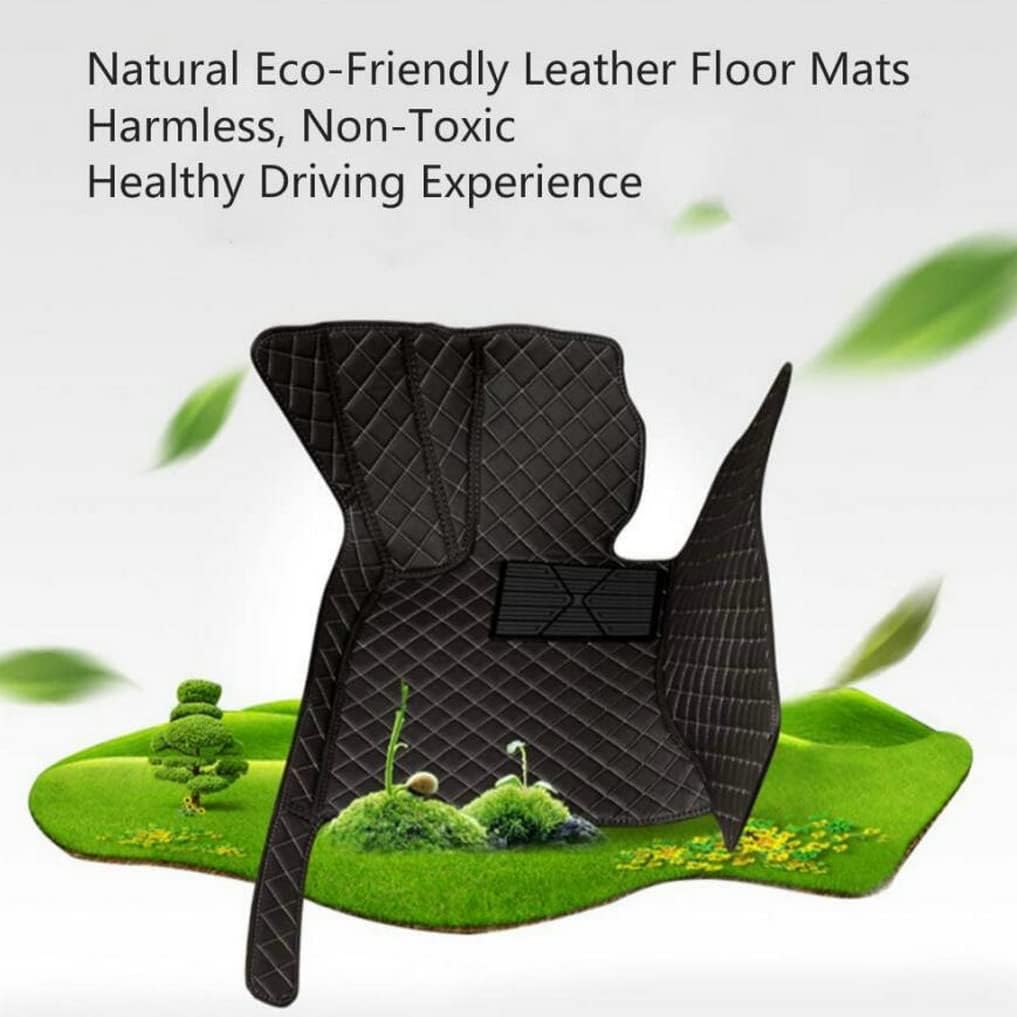 Custom All-Weather Protection Leather Car Floor Mats for Cars Sedan SUV Sports Car Waterproof Floor Mat (Pink)