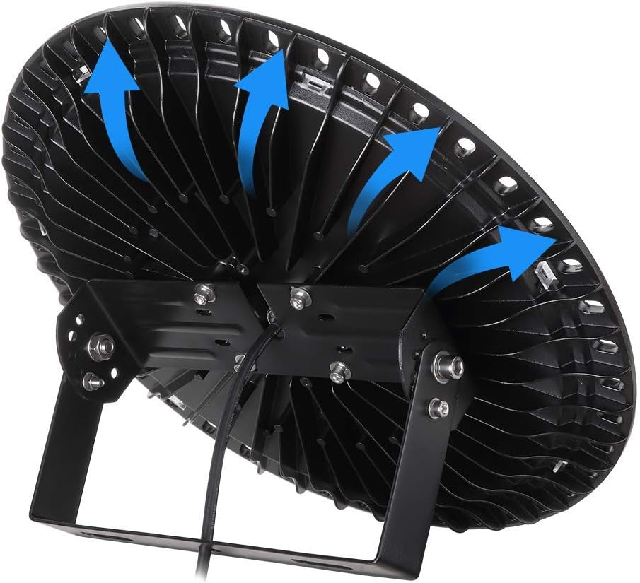 Viugreum 10 Pack 300W UFO LED High Bay Light, 30000LM 6500K Daylight White Ultra Thin LED Warehouse Lighting, IP65 Waterproof Commercial Bay Lighting for Garage Barn Workshop