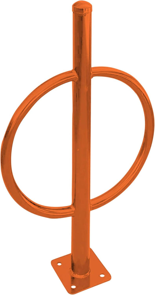 Sandbaggy Post and Ring Bike Rack - Commercial Bike Racks - Galvanized Steel - Anti-Theft Design - In Ground, Apartments, Sidewalks, Industrial (Orange, 2)