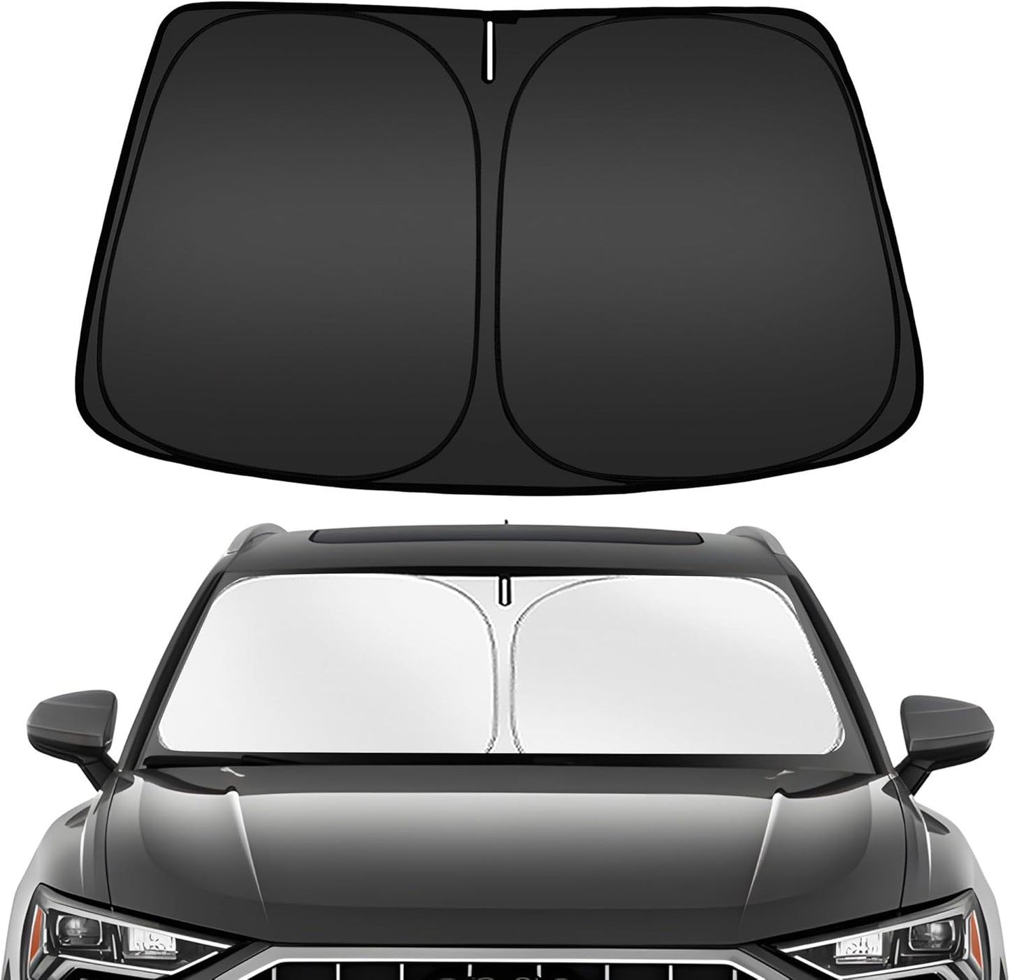 ARISMOTOR Windshield Sun Shade for Audi Q3 2019-2025, Custom Fit Foldable Front Window Sunshade Sun Visor Protector, Block UV Rays Keep Your Car Cooler