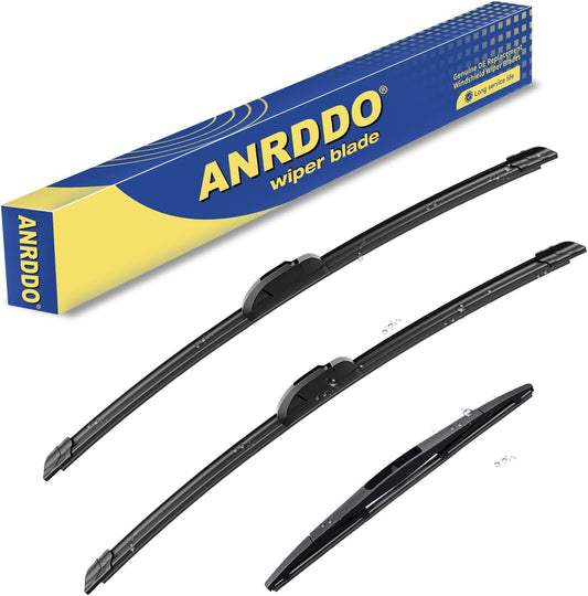 3 wipers Replacement For Nissan Pathfinder 2005-2012,Nissan Xterra 2005-2015 Windshield Wiper Blades Original Equipment Replacement - 24"+18"+12" (Set of 3) U/J HOOK