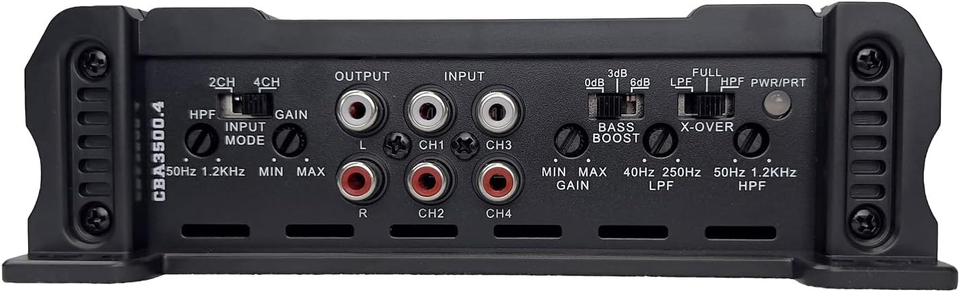 Orion Cobalt Series CBA3500 4 High Efficiency 4-Channel Class A/B Amplifier for Car Audio Stereo - 3500W High Output, 2/4 Ohm Stable, Adjustable Low/High Pass, Bass Boost, MOSFET Power Supply