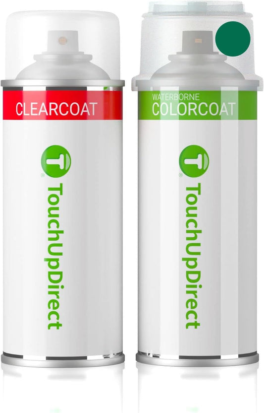 TouchUpDirect DAN Hakone Green Compatible with Toyota Exact Match Touch Up Paint Aerosol - Essential Kit