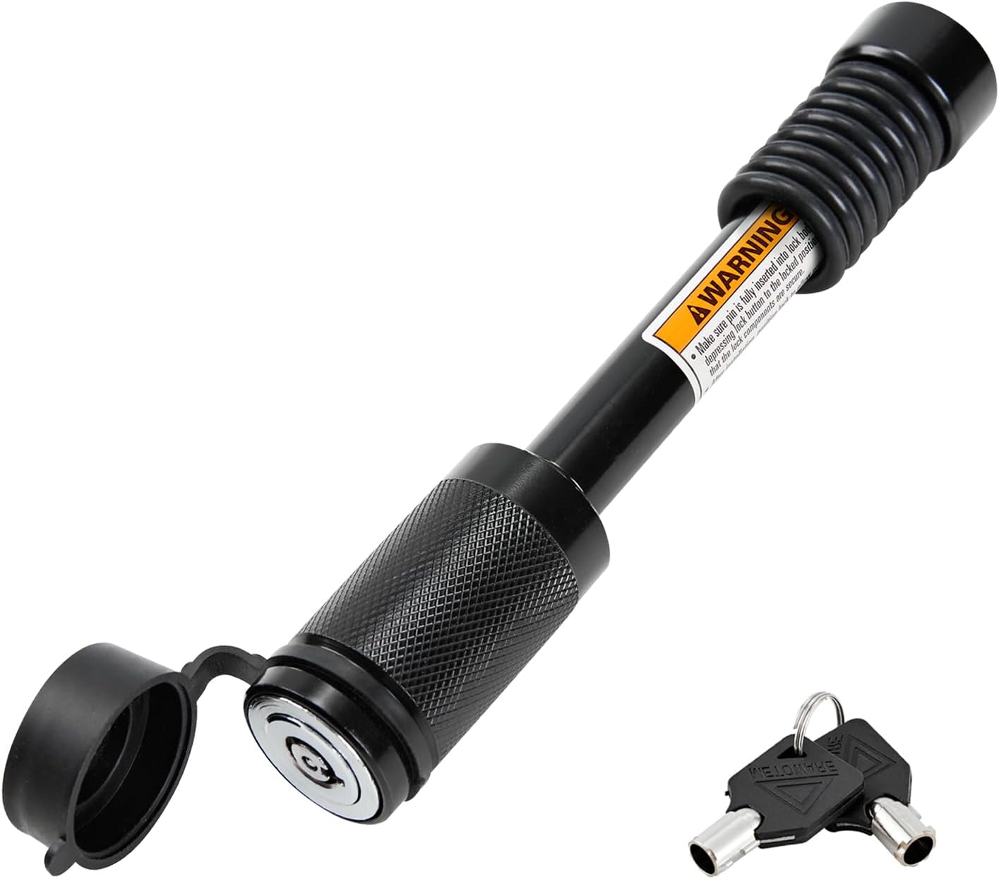 METOWARE Trailer Hitch Lock Hitch Receiver Lock Fits Class III IV and 2" 2-1/2" Receiver with 5/8" Dia 3-1/2” Long Pin and 8 Anti-Rattle Rubber O-Rings, for Trailer Truck Car Boat (1 Pack)