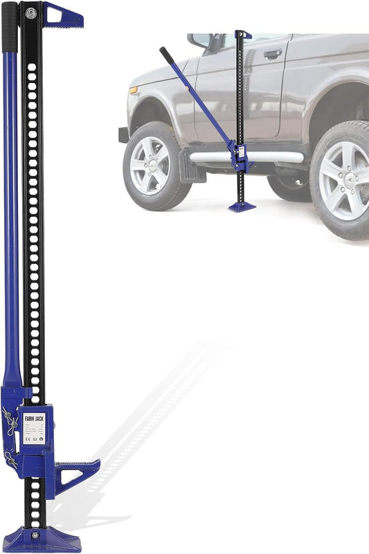 Multi-Functional Lift Jack, Farm Jack Heavy Duty Off Road, for Tractor, Truck, SUV, ATV, UTV, Off Road Accessories, Durable 3 Ton with Wide Base & Ratcheting Mechanism