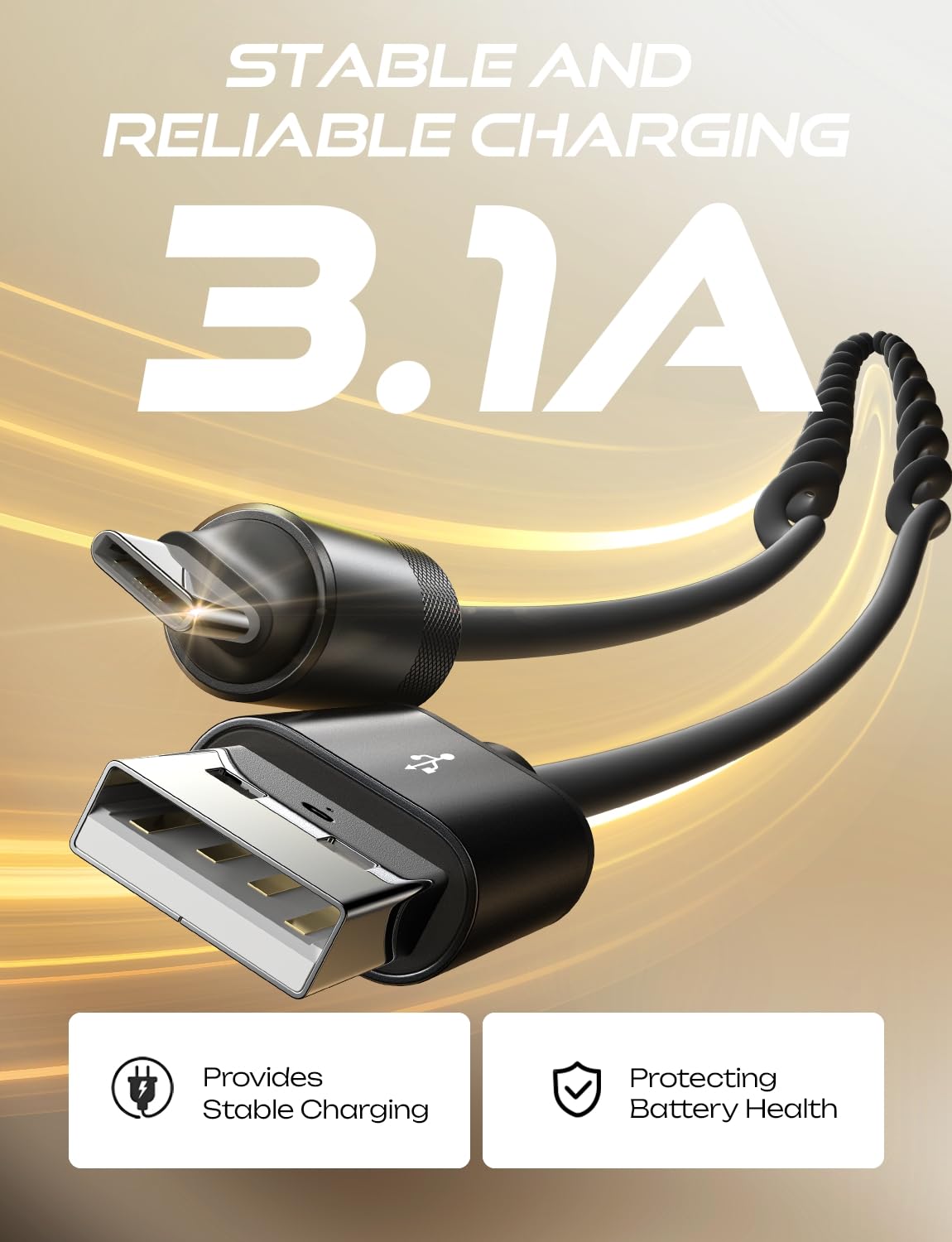 LISEN Coiled USB C Cable, 2 Pack for Android Auto & CarPlay Cable, 4FT Short USB A to USB C Cable Compatible with iPhone 16/15, Samsung Galaxy S25/S24/S23 A15/A14, Google Pixel 9/8, Moto, TCL-Black