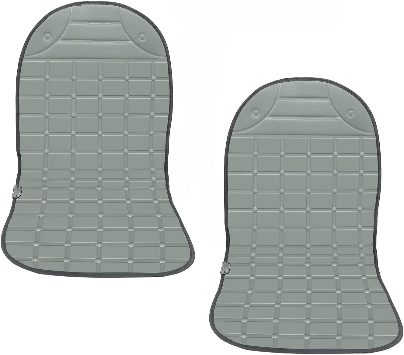 2 Pack Winter Seat Cushion - Portable Comfortable Fiber Seat Cover with Adjustable Buckle for Full Back and Seat (Gray)