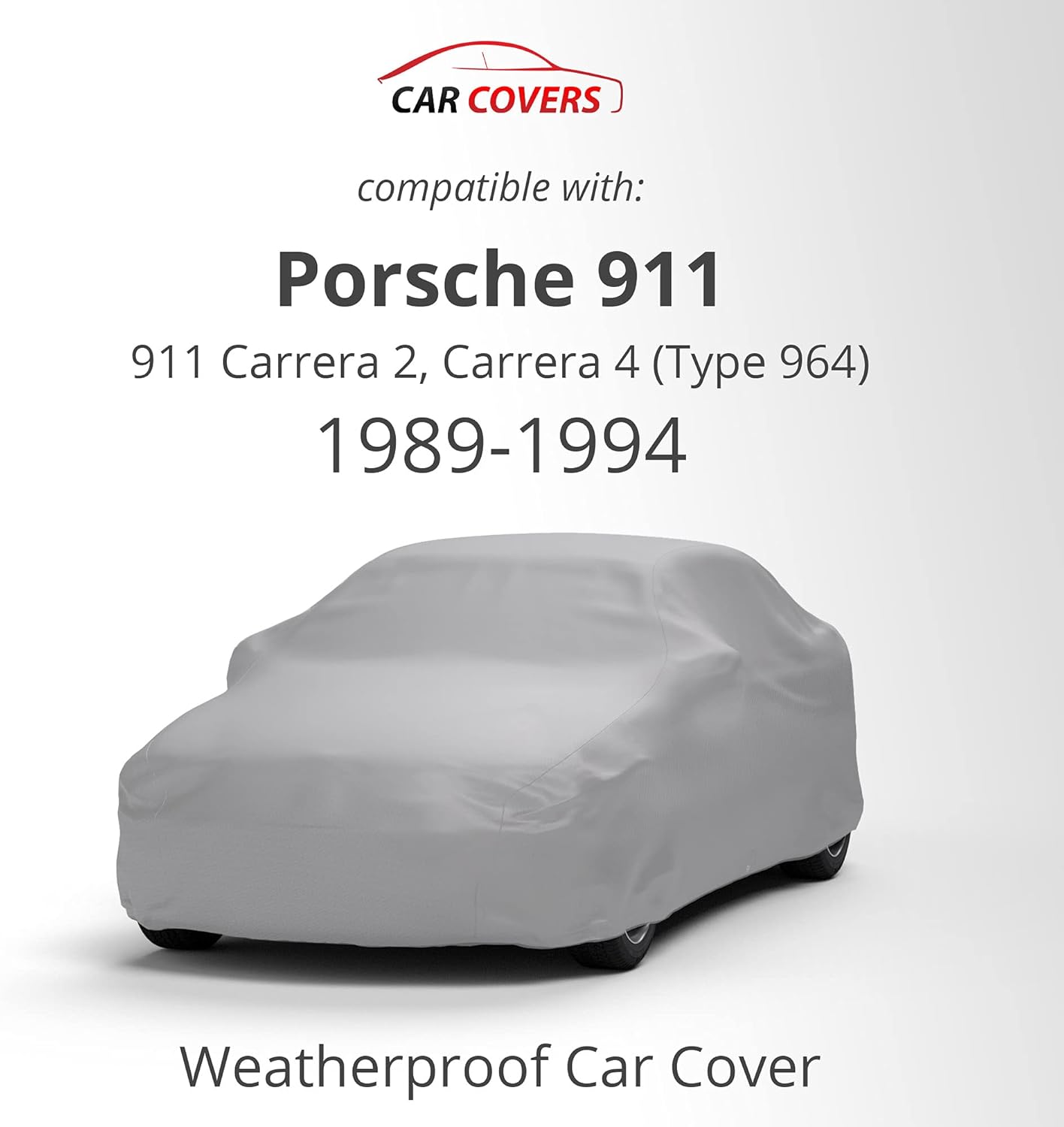 Car Covers Weatherproof Max Car Cover & Warranty Compatible with Porsche 1989-1994 911 Carrera 2, Carrera 4 (Type 964) – Outdoor Cover Theft Cable Lock Car Accessories Better Than Waterproof