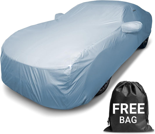iCarCover Premium Car Cover for 2007-2010 Pontiac G5 Heavy Duty Waterproof All-Weather Automobiles Custom Fit Indoor Outdoor UV Snow Protection Covers with Straps and Bag