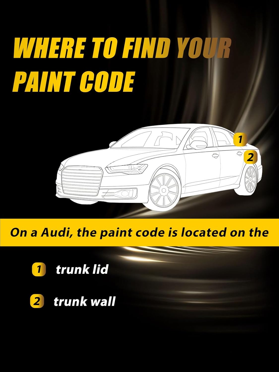 (LY9T/0E) Mythos Black Metallic Touch Up Paint Compatible with Audi, Exact Match Car Paint Pen Automotive Scratch Repair Remover Kit Quick & Easy Solution for Vehicle Chips and Nicks