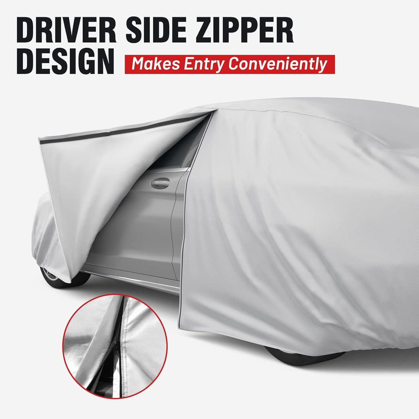 Favoto Car Cover Waterproof Outdoor - Custom Fit for Chevrolet Chevy Camaro (2010-2024) All Weather with Reflective Stripe Snow Sun Dust UV Protection Full Exterior Cover