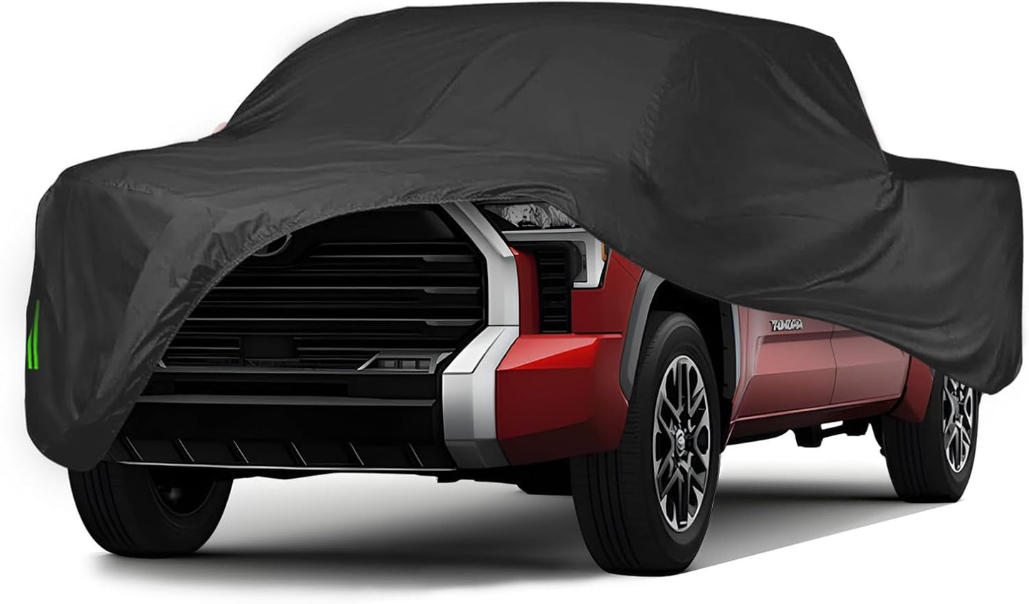 Proadsy 2025 Upgrade Car Cover Compatible with Tundra 2016-2024 2025 CrewMax with 5.5ft Windproof All Weather Waterproof Sun Rain UV Dust Snow Protection Outdoor Covers