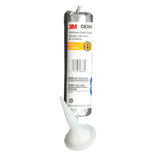 3M Urethane Seam Sealer, 08364, Beige Color, High Solids, Permanently Flexible, 310 mL/10.5 oz Foil Pack