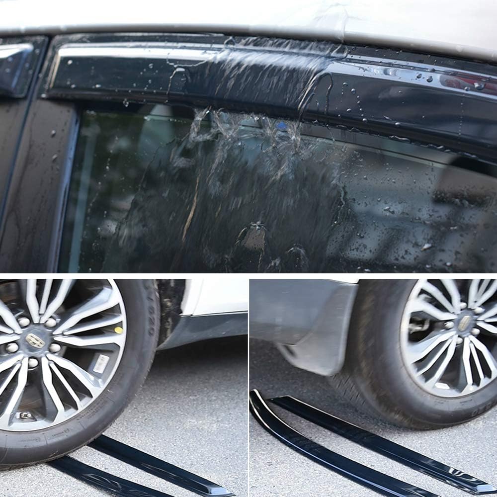 94134 Side Window Wind Deflector,4pcs Outside Mount Style Sun Rain Guards Set,Nice Window Visors fit for 2005-2015 Nissan Armada