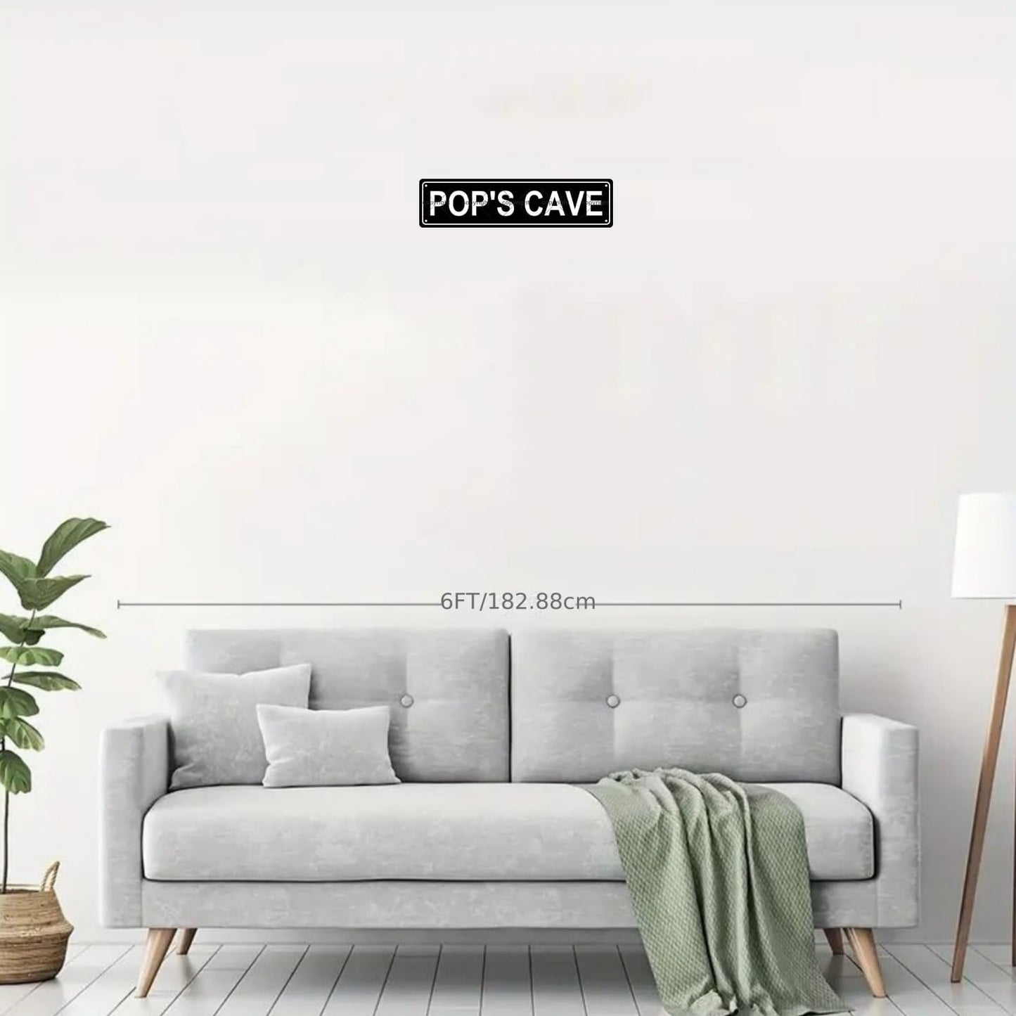 POP'S CAVE Space Metal Tin Street Sign Bar Cafe Garage Cave Home Room Wall Bathroom Farmhouse Garden Porch Patio Decor, 16 x 4 Inch