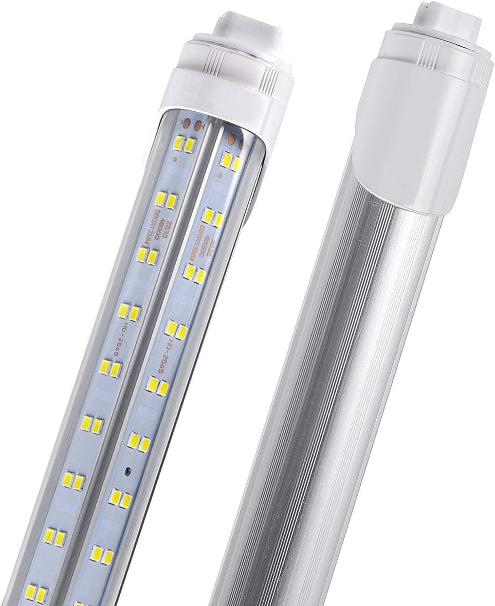 Generic 20 Pcs, 8ft R17D LED Tube Light, F96 t12 HO 8 Foot Led Bulbs, 96'' 8ft led Shop Light, 100-277V Input, 19000LM, Cold White 6000K, Clear Lens
