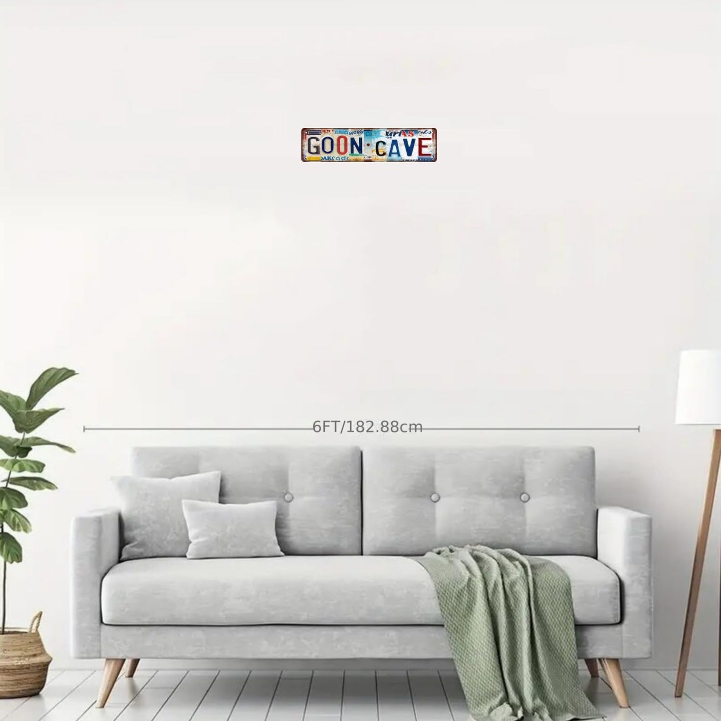 GOON CAVE Vintage Metal Tin Street Sign Bar Cafe Garage Cave Home Room Wall Bathroom Farmhouse Garden Porch Patio Decor, 16 x 4 Inch