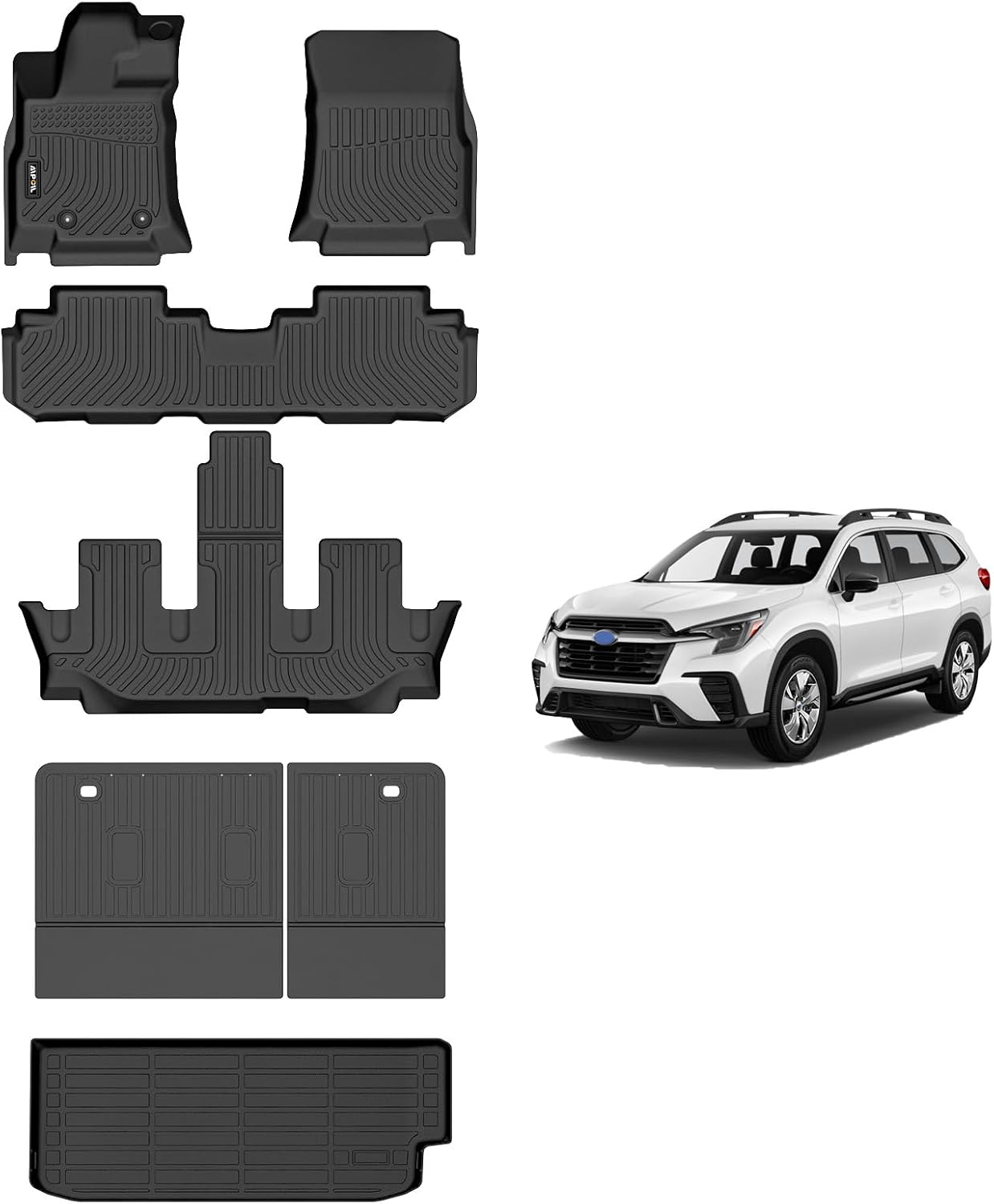 AIPOIL® Floor Mats & Cargo Liner Set for 2019-2025 Ascent 7/8 Passenger | All-Weather | Easy to Clean | All-Round Protection丨Full Set Automobile mats Accessories.