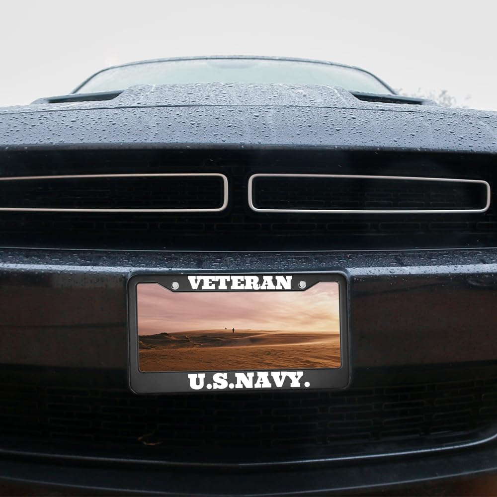 Personalized License Plate Frames Custom Your Text License Plate Holders 27 Colors Customizable Design Metal New Car Tag Sign Funny Gift for Men Women Front or Back of Car Truck 6.3"x12.2"