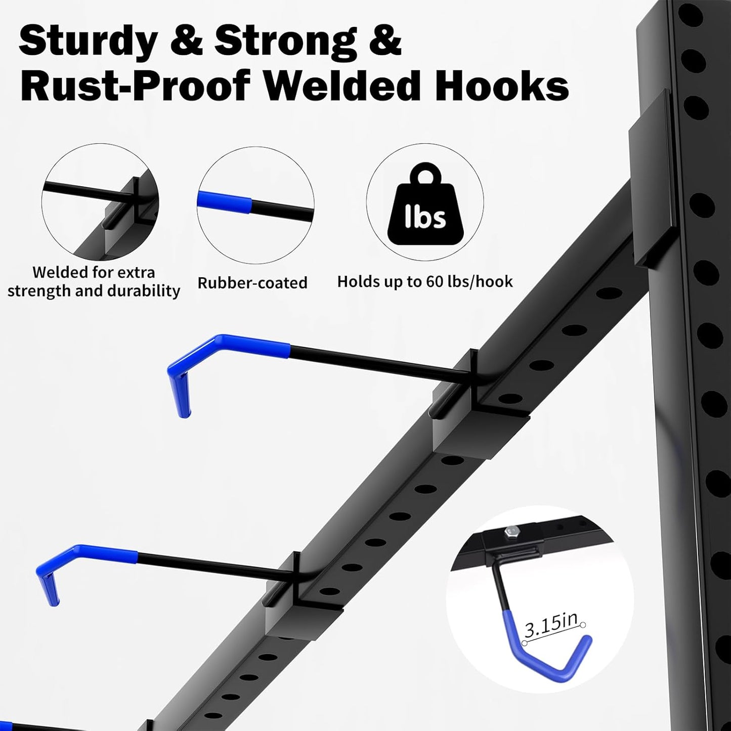 Freestanding Bike Storage Rack, Heavy Duty Vertical Bike Rack with 300LB Capacity, Hold 5 Bikes, Indoor Bicycle Organizer for Garage Storage with No Drilling Needed