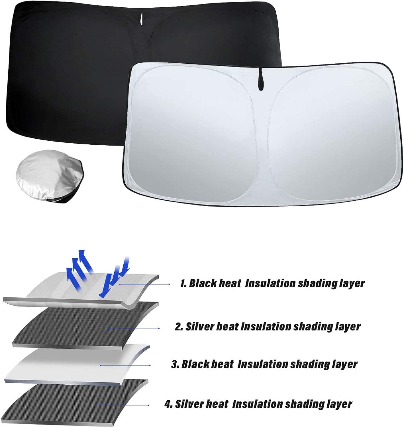 Car Windshield Sunshade Cover Shield Visor (2018-2025 VW Atlas Cross Sport)
