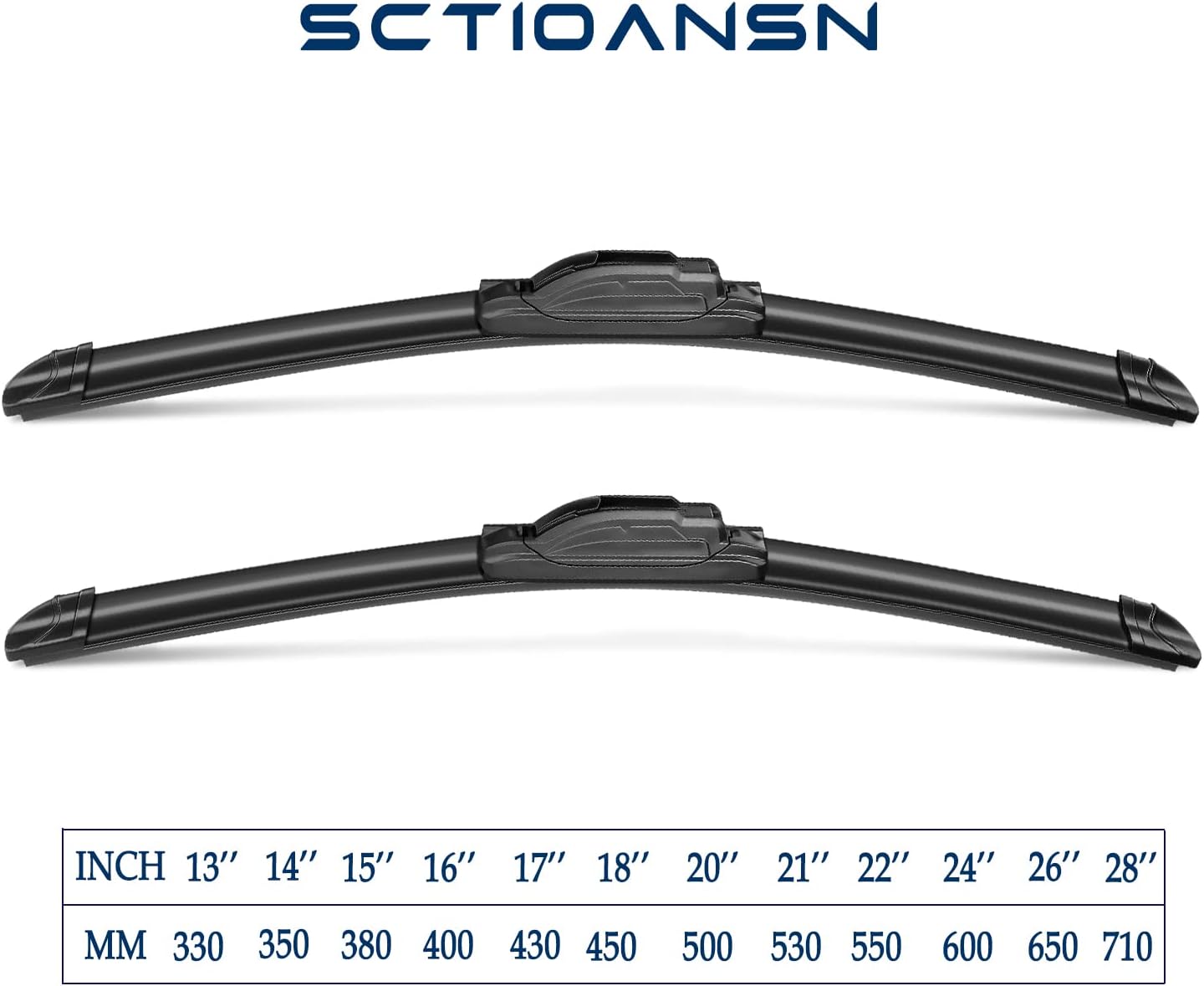 3 Wipers Set for Ford Flex 2009-2019, Windshield Wiper Blades Original Equipment Replacement Front and Rear- 24"/22"/12E" (Pack of 3) J- HOOK