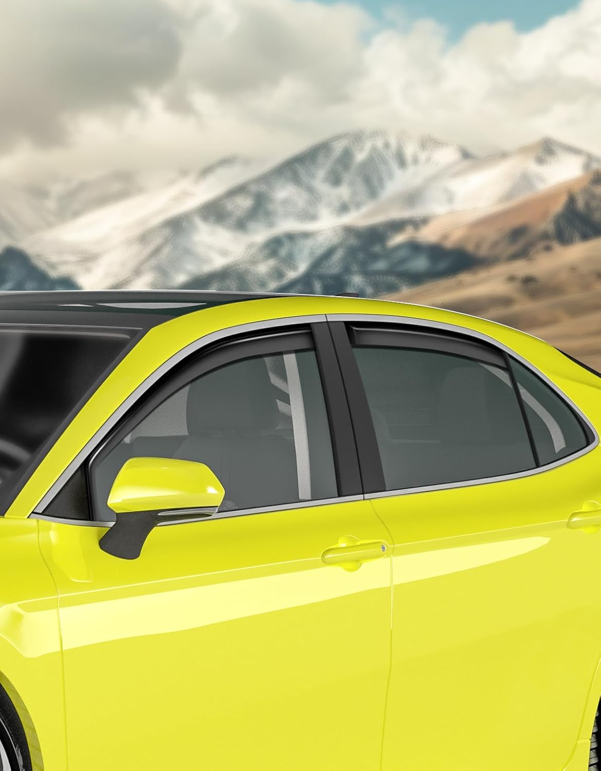 in-Channel Window Rain Guards Fit for Toyota Camry 2018 2019 2020 2021 2022 2023 2024 Extra Durable Window Deflectors Vent Visors Shades Exterior Car Accessories Visors Rain Guards - 4 pcs