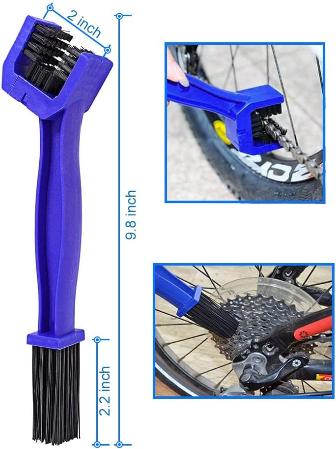MMOBIEL Motorcycle Chain Cleaning Brush Kit Cleaner for Motorcycle, Bicycle and Mountain Bike – 4 Pcs Cleaning Brush Tool - Bike Cleaning Tool – Bicycle Chain Cleaner