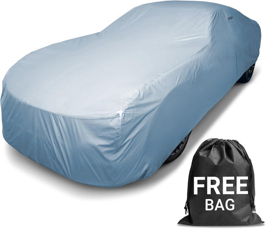 iCarCover Premium Car Cover for 1954-1958 Pontiac Bonneville 2-Door, 4-Door Heavy Duty Waterproof All-Weather Automobiles Custom Fit Indoor Outdoor UV Snow Protection Covers with Straps and Bag
